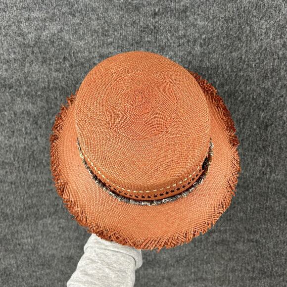 Maison Michel Medium Arsene Straw Hat Seashells Orange Boho Summer Vacation Chic main image 8